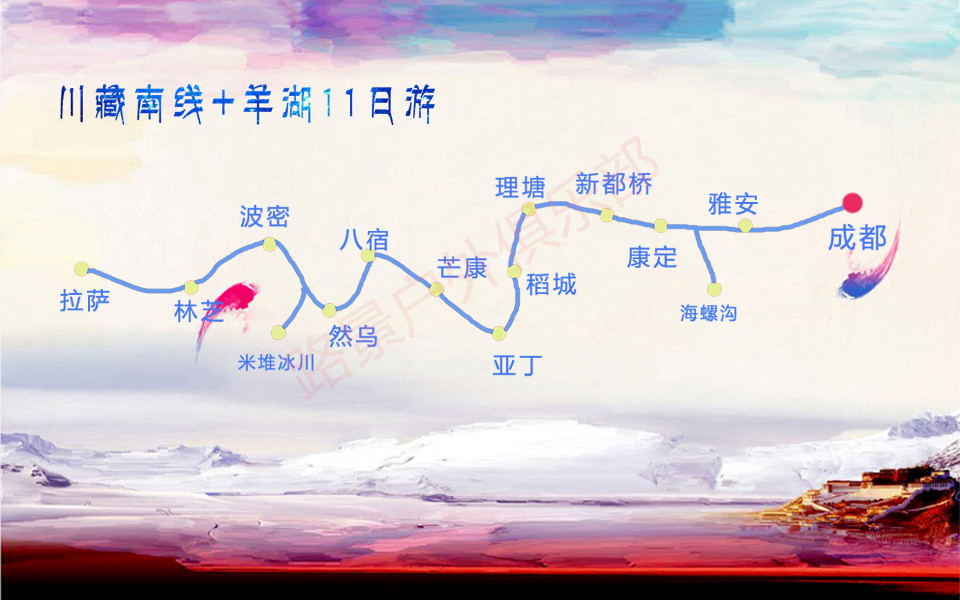 川藏南線(xiàn)旅游線(xiàn)路圖